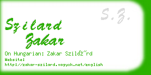 szilard zakar business card